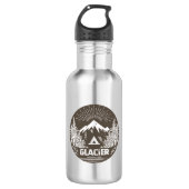 Glacier National Park Edelstahlflasche (Vorderseite)