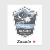 Glacier National Park Emblem Aufkleber (Blatt)