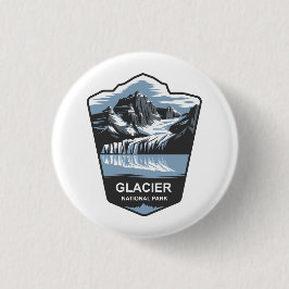 Glacier National Park Emblem Button