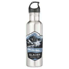 Glacier National Park Emblem Edelstahlflasche