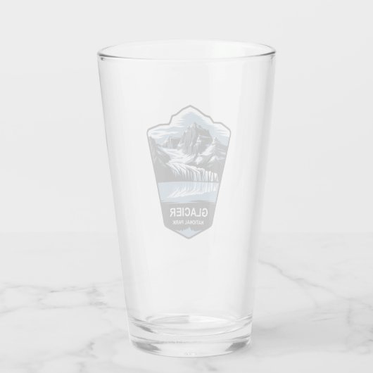 Glacier National Park Emblem Glas (Rückseite)