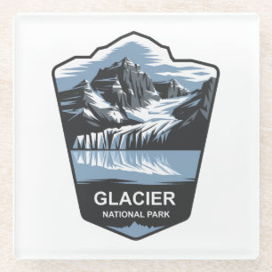 Glacier National Park Emblem Glasuntersetzer