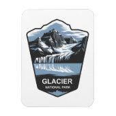 Glacier National Park Emblem Magnet (Vertikal)