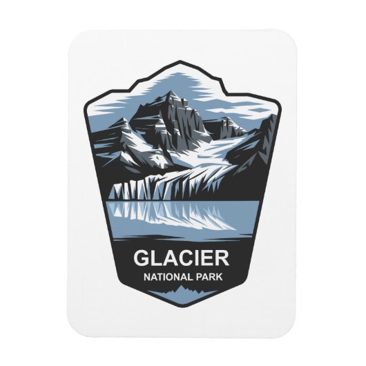 Glacier National Park Emblem Magnet (Vertikal)