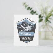 Glacier National Park Emblem Postkarte (Stehend Vorderseite)