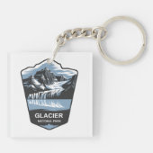 Glacier National Park Emblem Schlüsselanhänger (Rückseite)