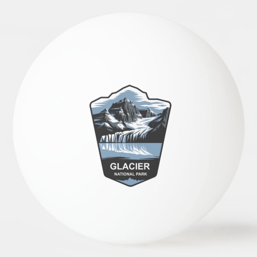 Glacier National Park Emblem Tischtennisball (Vorderseite)