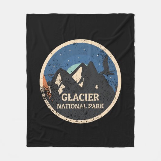 Glacier National Park Fleecedecke (Vorderseite)