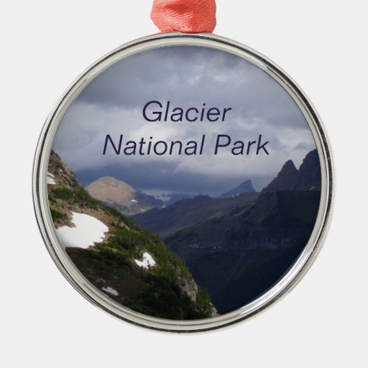 Glacier National Park Foto Ornament Aus Metall (Vorne)