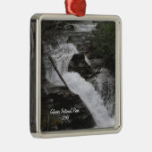 Glacier National Park Foto Wasserfall Ornament Aus Metall (Rechts)