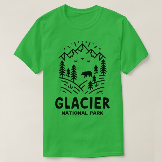 Glacier National Park Glacier Majesty Escapade TSh T-Shirt (Design vorne)