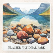 Glacier National Park Glass Untersetzer (Vorderseite)