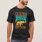 Glacier National Park Grizzly Bear Hiking Vacation T-Shirt (Vorderseite)