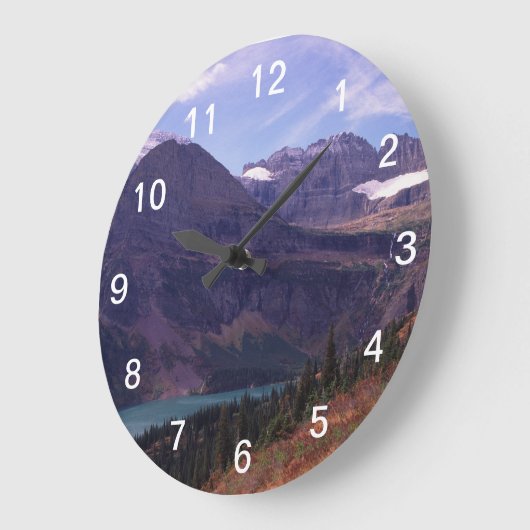 Glacier National Park Große Wanduhr (Winkel)