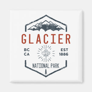 Glacier National Park Kanada Vintage-Distressed Magnet