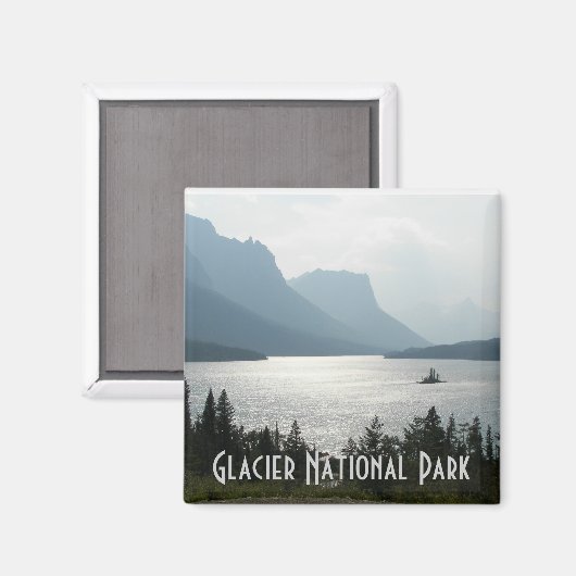 Glacier National Park Landscape Foto Magnet (Vorderseite/Rückseite)