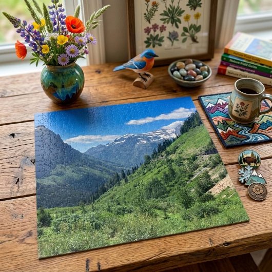 Glacier National Park Landschaftlich Mountain Puzz Puzzle