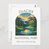 Glacier National Park Landschaftlich Postcard Postkarte (Vorne/Hinten)