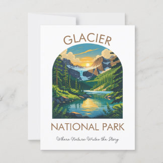 Glacier National Park Landschaftlich Postcard Postkarte