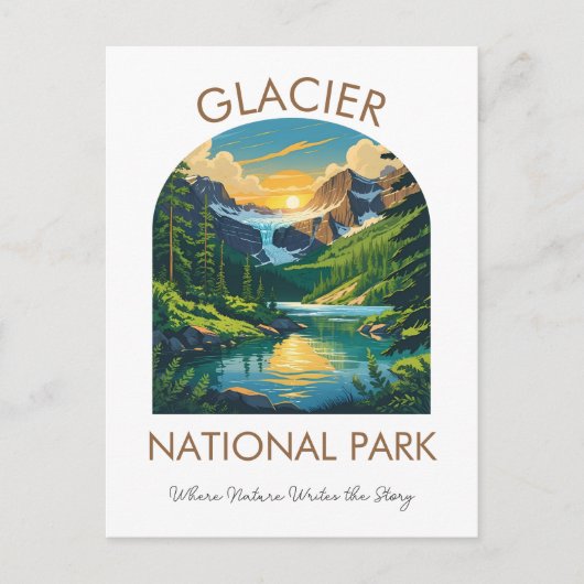 Glacier National Park Landschaftlich Postcard Postkarte (Vorderseite)