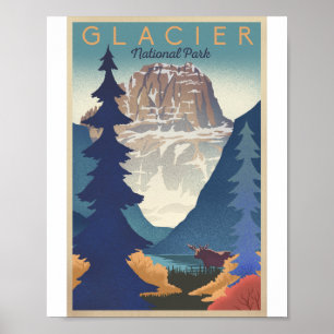 Glacier National Park Litho Kunstposter Poster