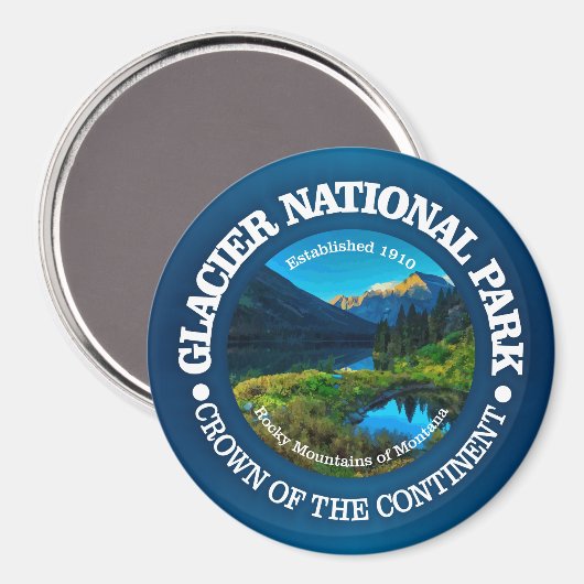 Glacier National Park Magnet (Vorderseite/Rückseite)