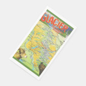 Glacier National Park Map Serviette (Ecke)