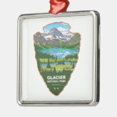 Glacier National Park Montana Arrowhead Ornament Aus Metall (Links)