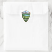 Glacier National Park Montana Arrowhead Quadratischer Aufkleber (Tasche)
