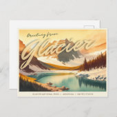 Glacier National Park, Montana Postkarte (Vorne/Hinten)
