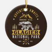 Glacier National Park Montana Timberland Scene Keramik Ornament (Vorne)