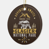 Glacier National Park Montana Timberland Scene Keramik Ornament (Links)