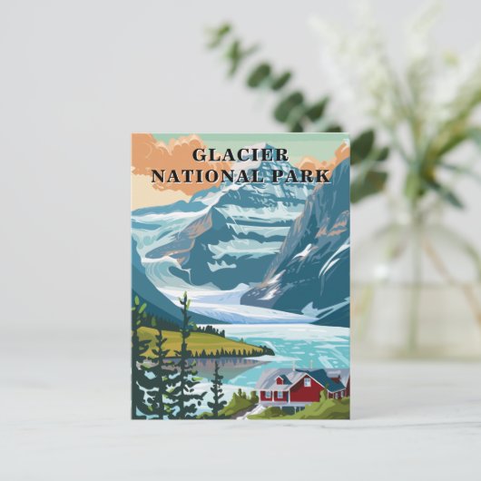 Glacier National Park, Montana Travel Postcard Postkarte (Stehend Vorderseite)