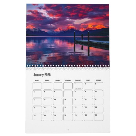 Glacier National Park-Montana USA Calendar Kalender (Jan 2026)