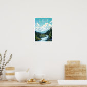 Glacier National Park Montana USA Travel Poster (Küche)
