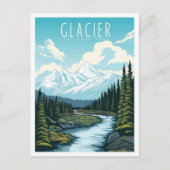 Glacier National Park Montana USA Travel Postkarte (Vorderseite)