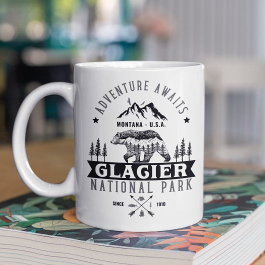 Glacier National Park Montana Woodland View Kaffeetasse