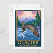Glacier National Park, MontanaFly Fisherman # Postkarte (Vorne/Hinten)
