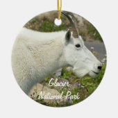 Glacier National Park Mountain Goat Foto Keramik Ornament (Vorne)