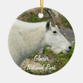 Glacier National Park Mountain Goat Foto Keramik Ornament