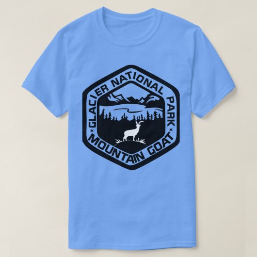 Glacier National Park Mountain Goat T-Shirt (Design vorne)