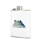 Glacier National Park Mountain Sun Flachmann (Links)