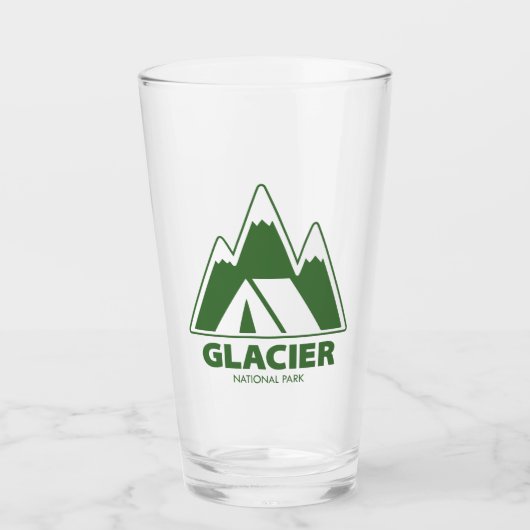 Glacier National Park Mountains Camping Glas (Vorderseite)
