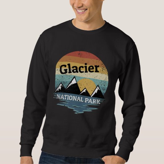 Glacier National Park National Park Vintage Sweatshirt (Vorderseite)