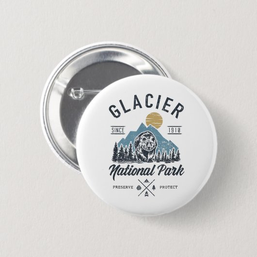 Glacier National Park novlelelly Road Trip Montana Button (Vorne & Hinten)