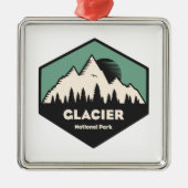 Glacier National Park Ornament Aus Metall (Vorne)