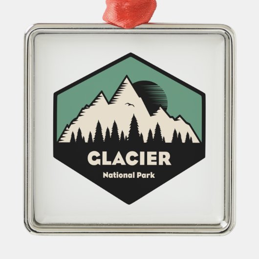 Glacier National Park Ornament Aus Metall (Vorne)
