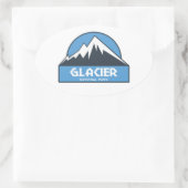 Glacier National Park Ovaler Aufkleber (Tasche)