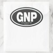Glacier National Park Ovaler Aufkleber (Tasche)