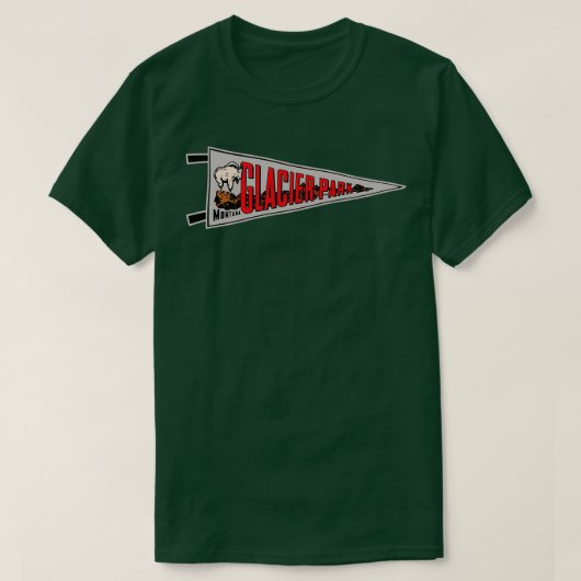 Glacier National Park Pennant 1 T-Shirt (Design vorne)